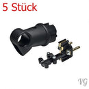 5 Stk. Schuko Stecker Vollgummi IP44  Schutzkontaktstecker mit Griff
