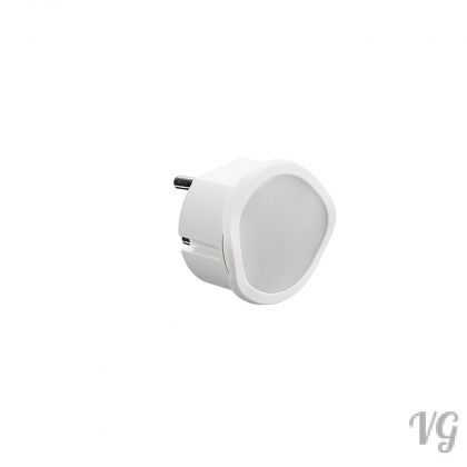Legrand LED Schuko Nachtlicht Adapter, 1 Stück, weiß, 50676