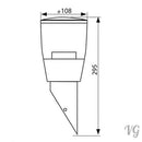 LED outdoor wall light SORTA for garden wall terrace yard aluminum alloy black torch shape [energy class A+] 