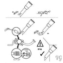 LED outdoor wall light SORTA for garden wall terrace yard aluminum alloy black torch shape [energy class A+] 