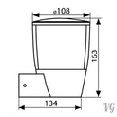 LED outdoor wall light SORTA for garden terrace yard aluminum alloy black 20W L-shape [energy class A+]