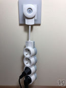 Multistecker Schuko Steckdose Mehrfachstecker Verteiler 4 fach mit Stecker mit beleuchtete Schalter 4-fach schaltbar