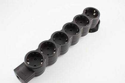 Schwarz Legrand 6-fach Tischsteckdosenleiste Tischsteckdose Wandsteckdose ohne Zuleitung