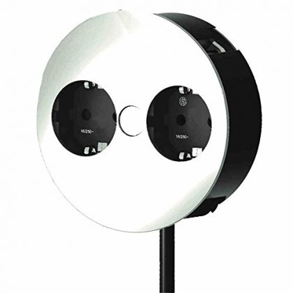 Bachmann Twist 2S Einbausteckdose, Edelstahl-Look, 931.000