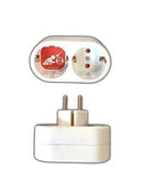 Doppelsteckdose Doppelstecker mit zwei Schukosteckplätzen - waagerecht