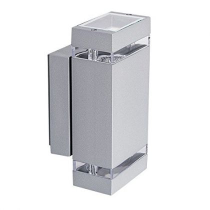 Wand Lampe Leuchte Beleuchtung Outdoor ALU Druckguss grau eckig Kanlux 22442