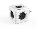 Allocacoc PowerCube Original Spina a 5 Prese, Argento-Bianco