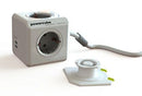 Allocacoc 1407-DEEUPC - PowerCube (Extended USB 3 m) 4 Salidas + 2 USB Gris Oscuro