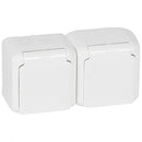 Legrand Aufputz Steckdose Feuchtraum Steckdosen IP44 (2-fach Weiss)