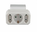 Multi-plug adapter plug protective contact distributor multiple plug 3-way 4-way 2-way (1 Schucko + 2 Euro)