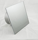 Ventilator- L?fter Badl?fter mit integrierte R?ckschlagklappe Glasfront stark 105 m?-h sehr leise 39 dB Kugellager Hergestellt EU (Silber (INOX))