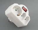 Multi plug adapter plug protective contact CHILD PROTECTION distributor multiple plug (vertical with switch)
